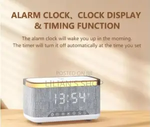 Multifunction Bluetooth Speaker Alarm Clock Wireless Charger