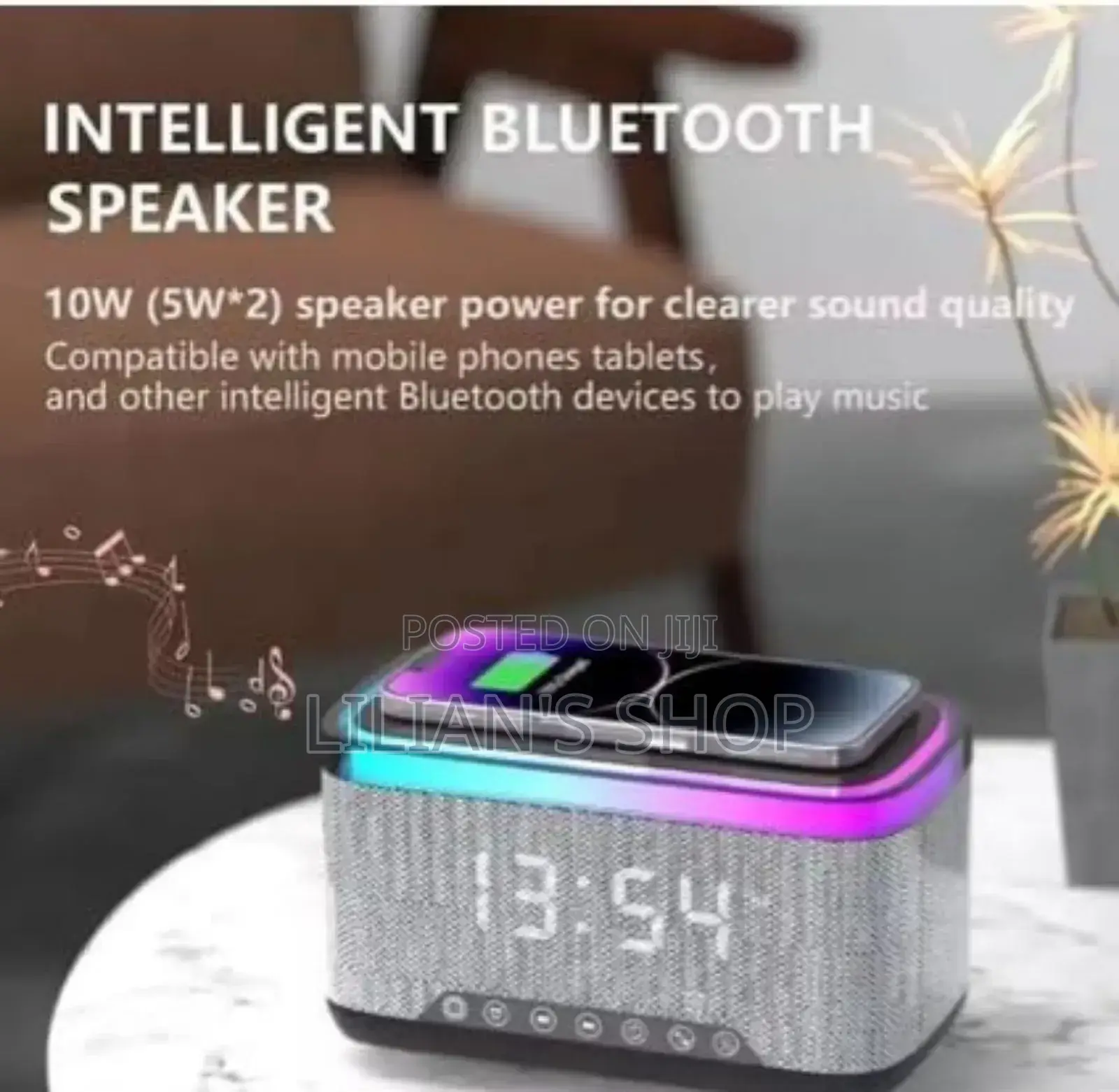 Multifunction Bluetooth Speaker Alarm Clock Wireless Charger