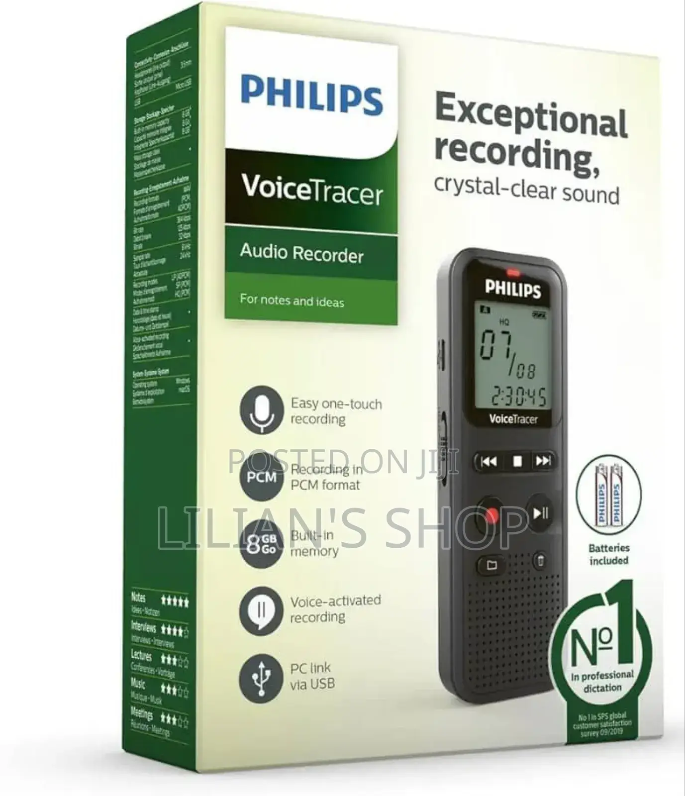 Philips Voicetracer Dvt1160 Audio Recorder