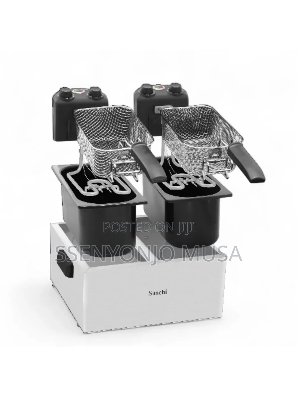 Saachi 3+3 Double Deep Fryer | Stainless Steel Commercial-