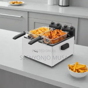 Saachi 3+3 Double Deep Fryer | Stainless Steel Commercial-