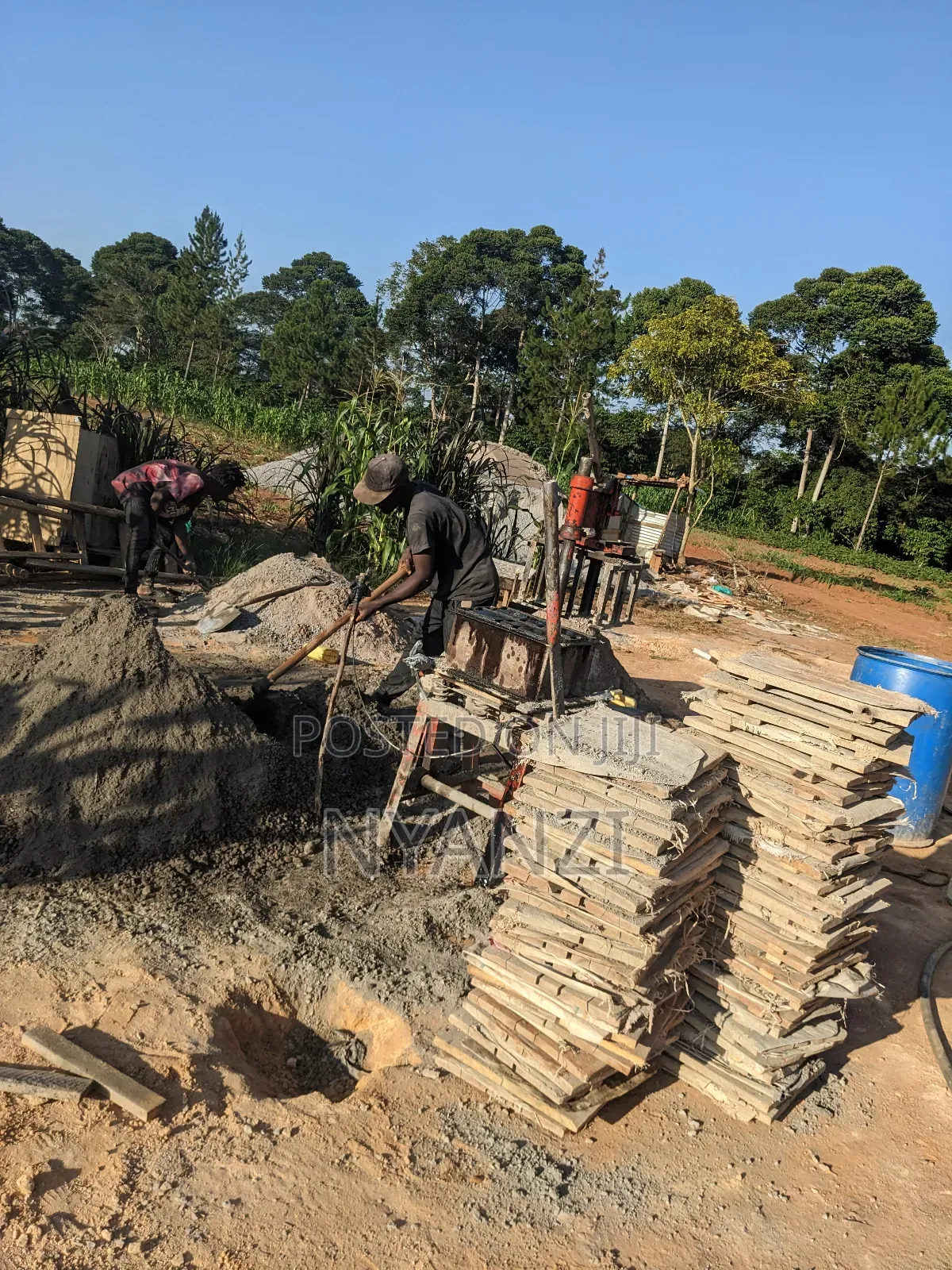 Blocks Making at Site