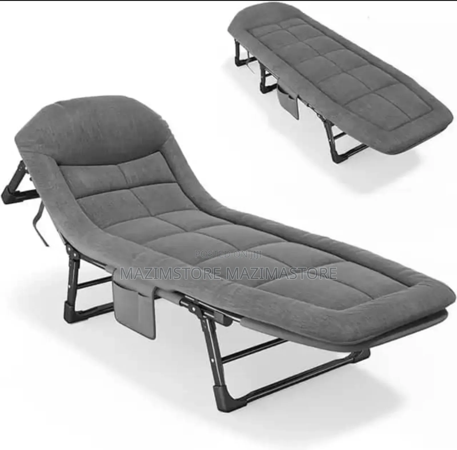 Foldable Camping Bed - Grey