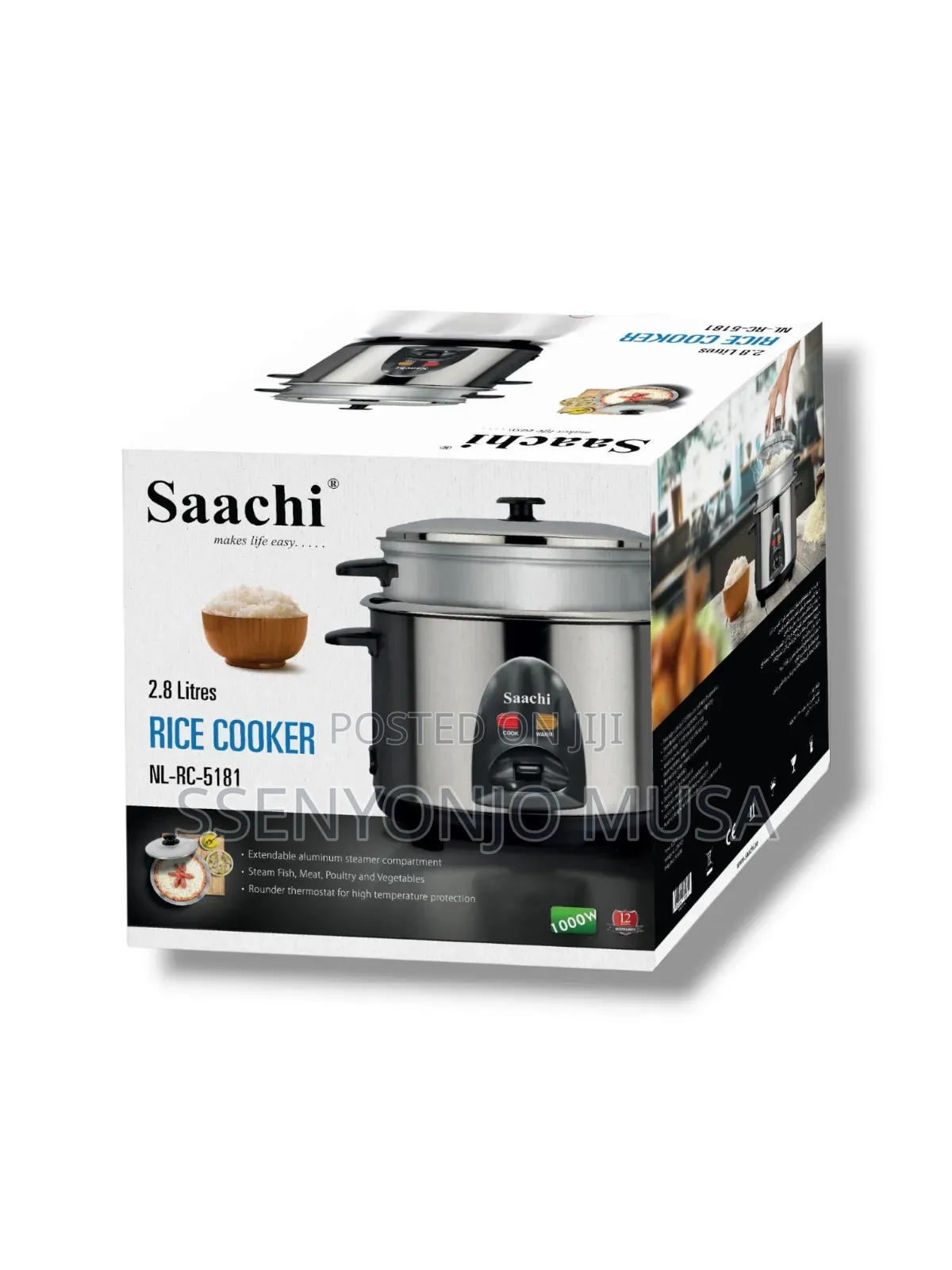 Saachi 2.8l Rice Cooker With Steamer - Nl-Rc-5181