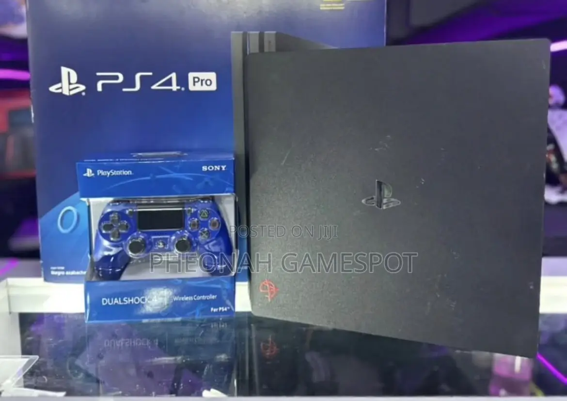Ps4 With 2 Controllers and 19 Games, Clean Setup Ready for Action.