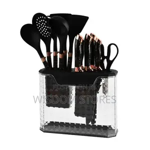 Non-Stick Chef Kitchen Cooking Utensils Set of 12pcs With Knife Holder