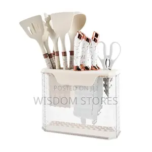 Non-Stick Chef Kitchen Cooking Utensils Set of 12pcs With Knife Holder