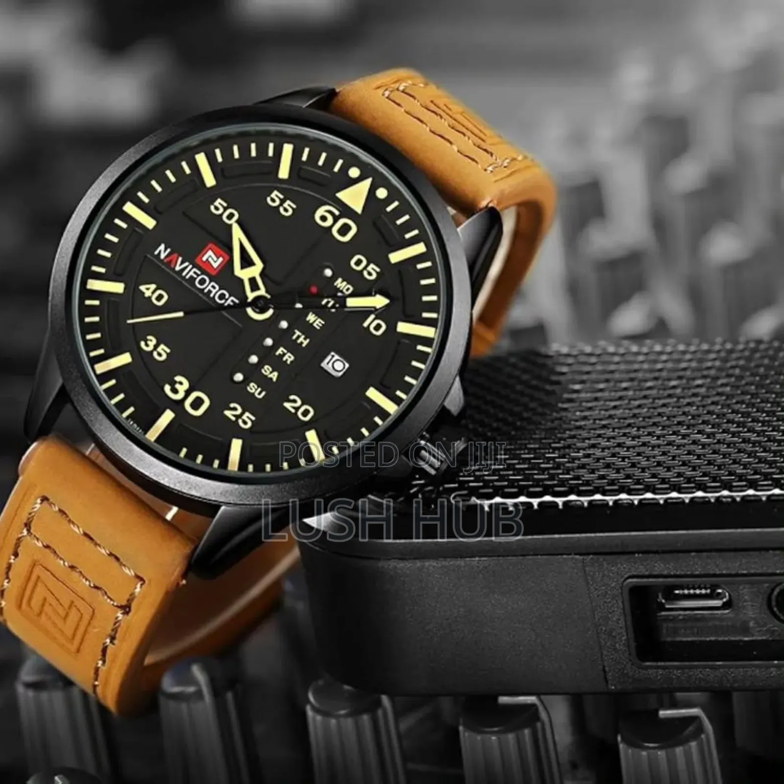 Naviforce Watch Brown Leather