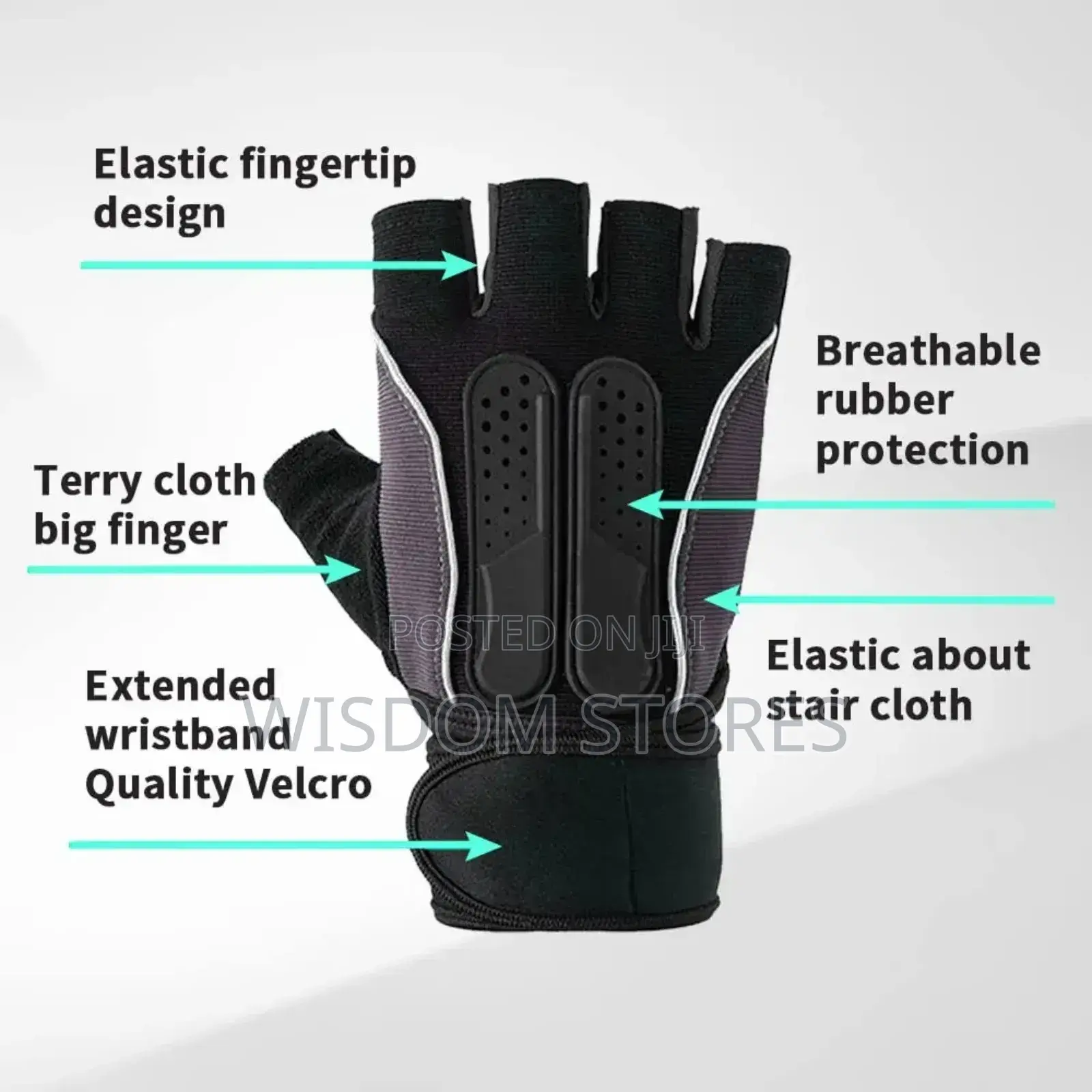 Rubber Breathable Weightlifting Fitness Gloves With Non-Slip Silicone