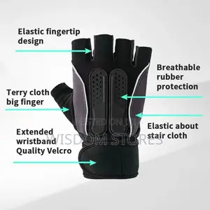 Rubber Breathable Weightlifting Fitness Gloves With Non-Slip Silicone