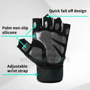 Rubber Breathable Weightlifting Fitness Gloves With Non-Slip Silicone