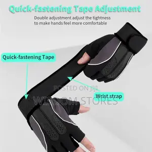 Rubber Breathable Weightlifting Fitness Gloves With Non-Slip Silicone