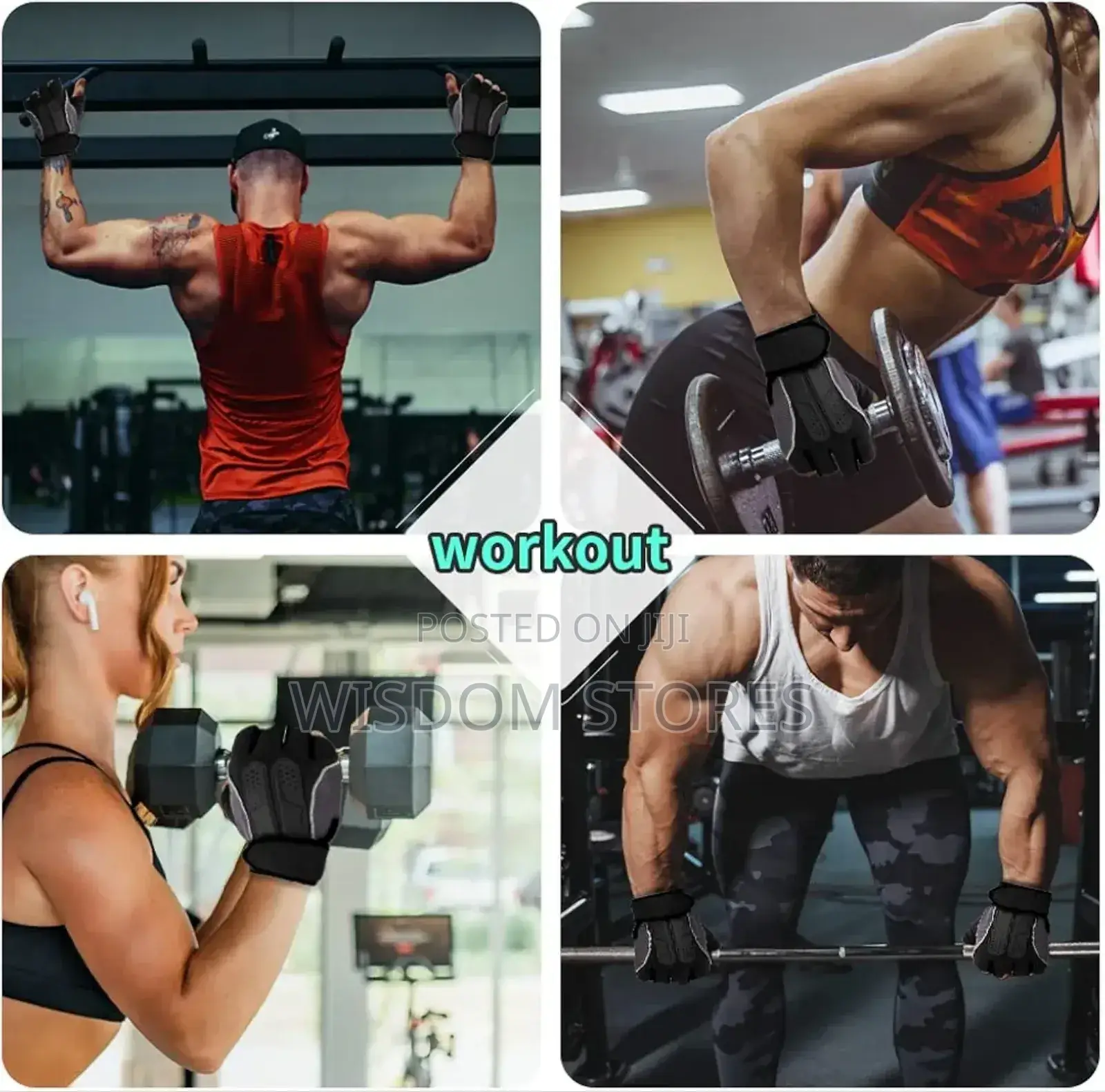 Rubber Breathable Weightlifting Fitness Gloves With Non-Slip Silicone