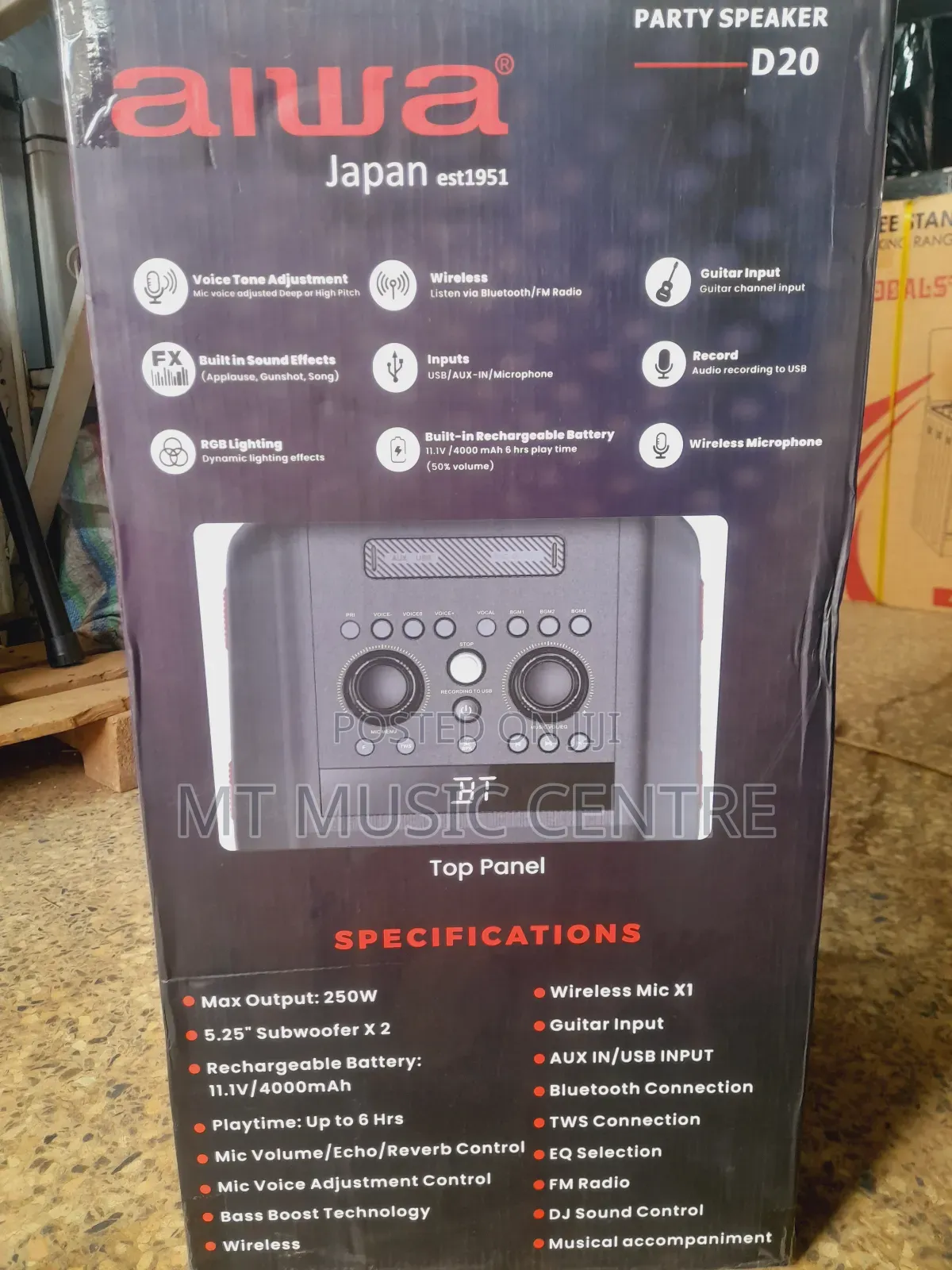 Aiwa Japan D20 Party Bass Boost 250w