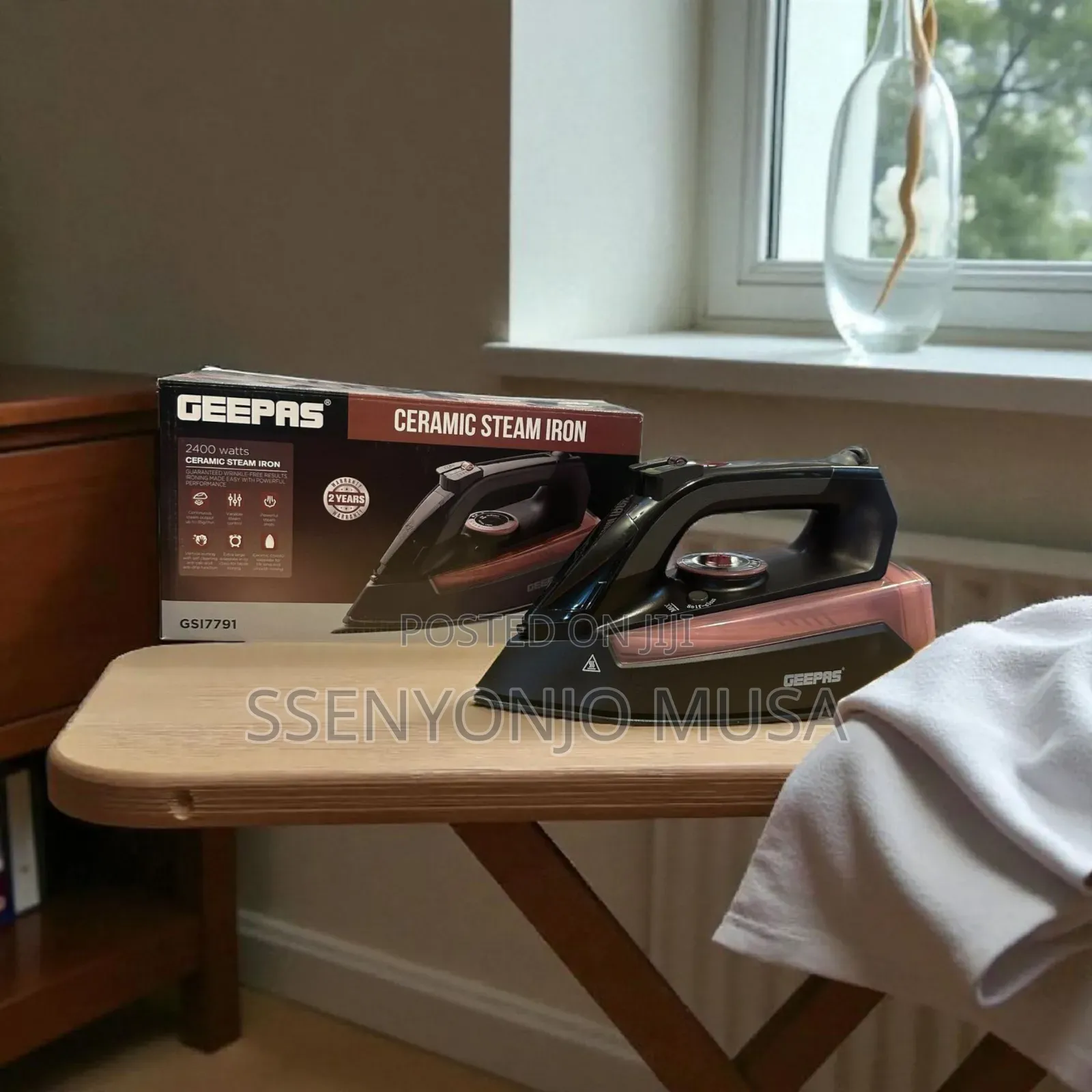 Geepas Gs17791 Ceramic Steam Iron – 2000–2400w, Spray, Steam Burst