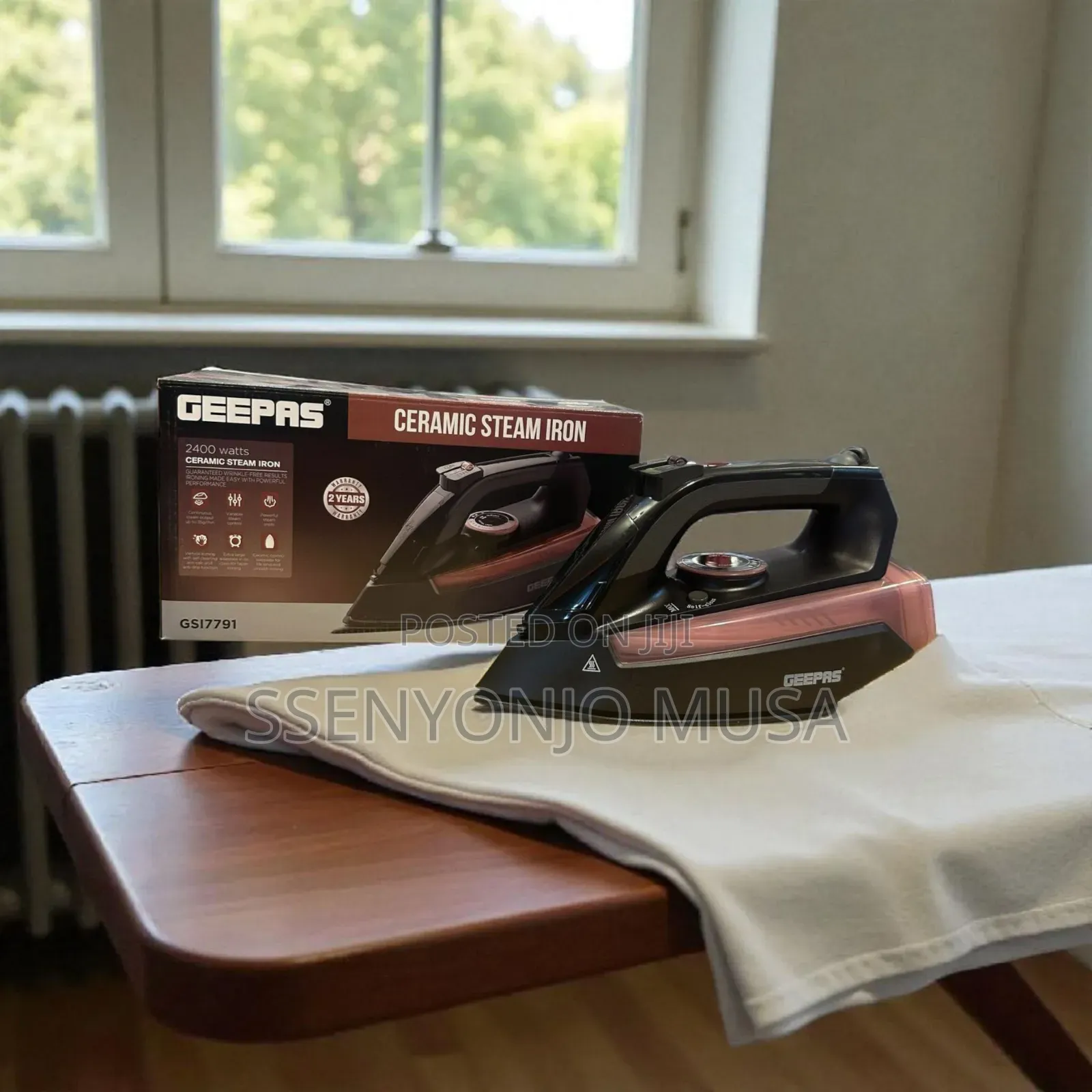 Geepas Gs17791 Ceramic Steam Iron – 2000–2400w, Spray, Steam Burst