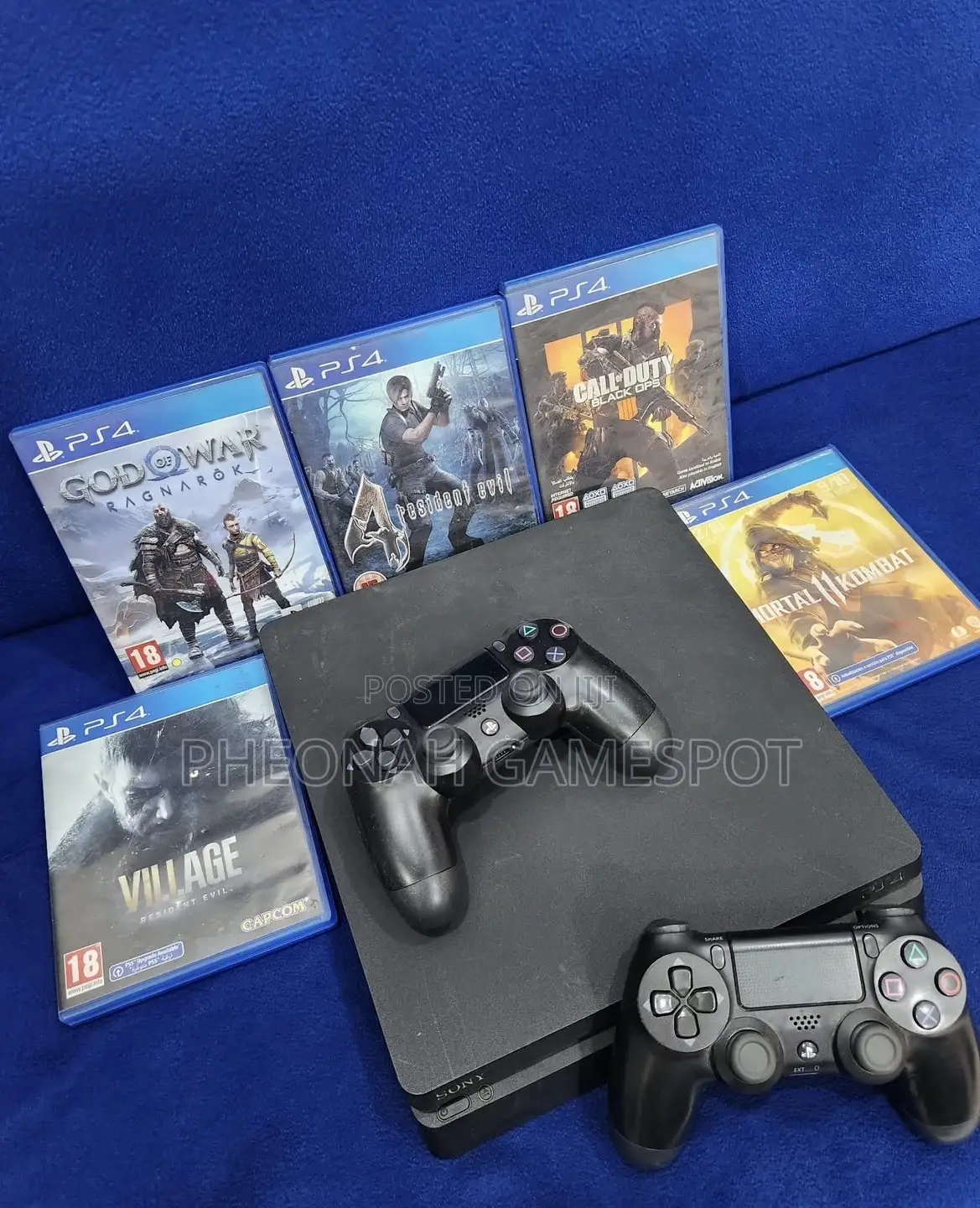 Ps4 Bundle With 2 Controllers and 15 Games, Smooth Performance.