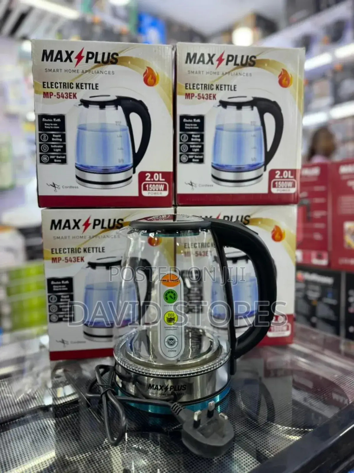 Maxplus 2l Glass Electric Kettle