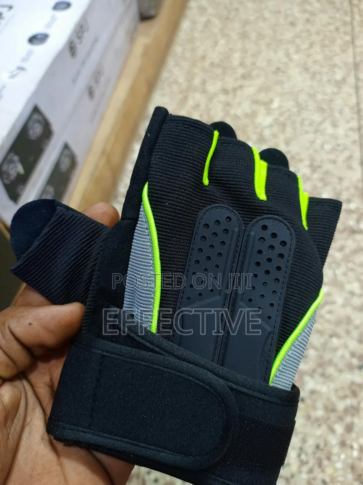 Weightlifting Glove With Palm Padding and a Wrist Wrap.