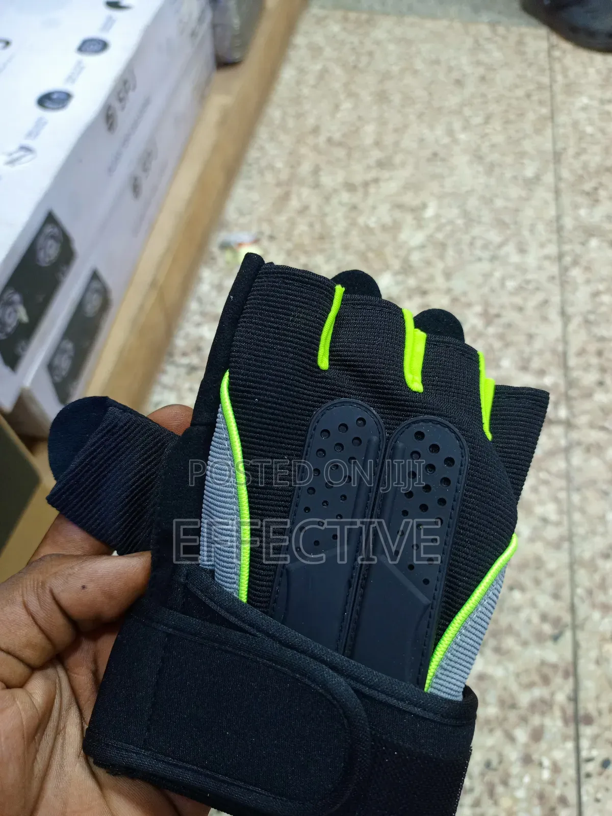 Weightlifting Glove With Palm Padding and a Wrist Wrap.