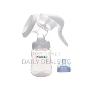 Baby Manual Breast Milk Pump Bottle, Silicone Nipple Suction