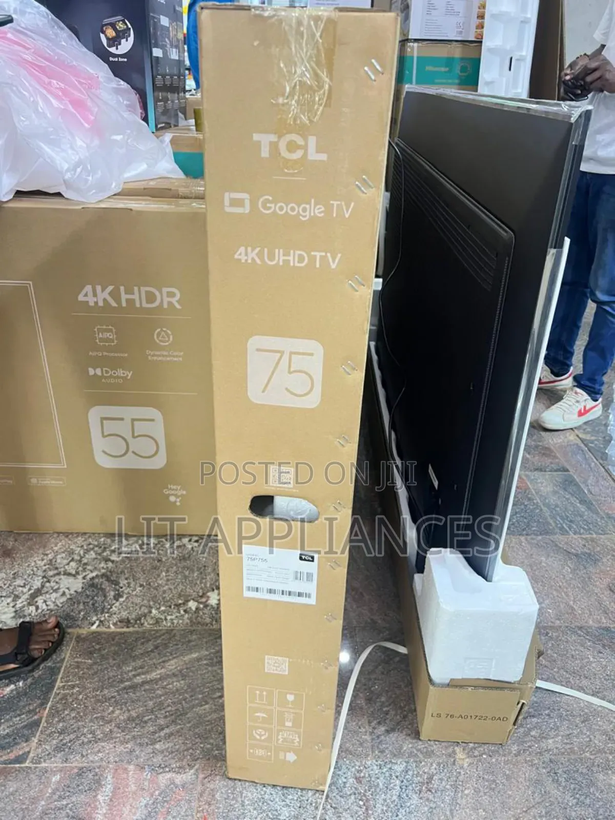 TCL 75inch Tv , Uhd, Google Tv,Hiqh Quality Picture, 3years Warranty