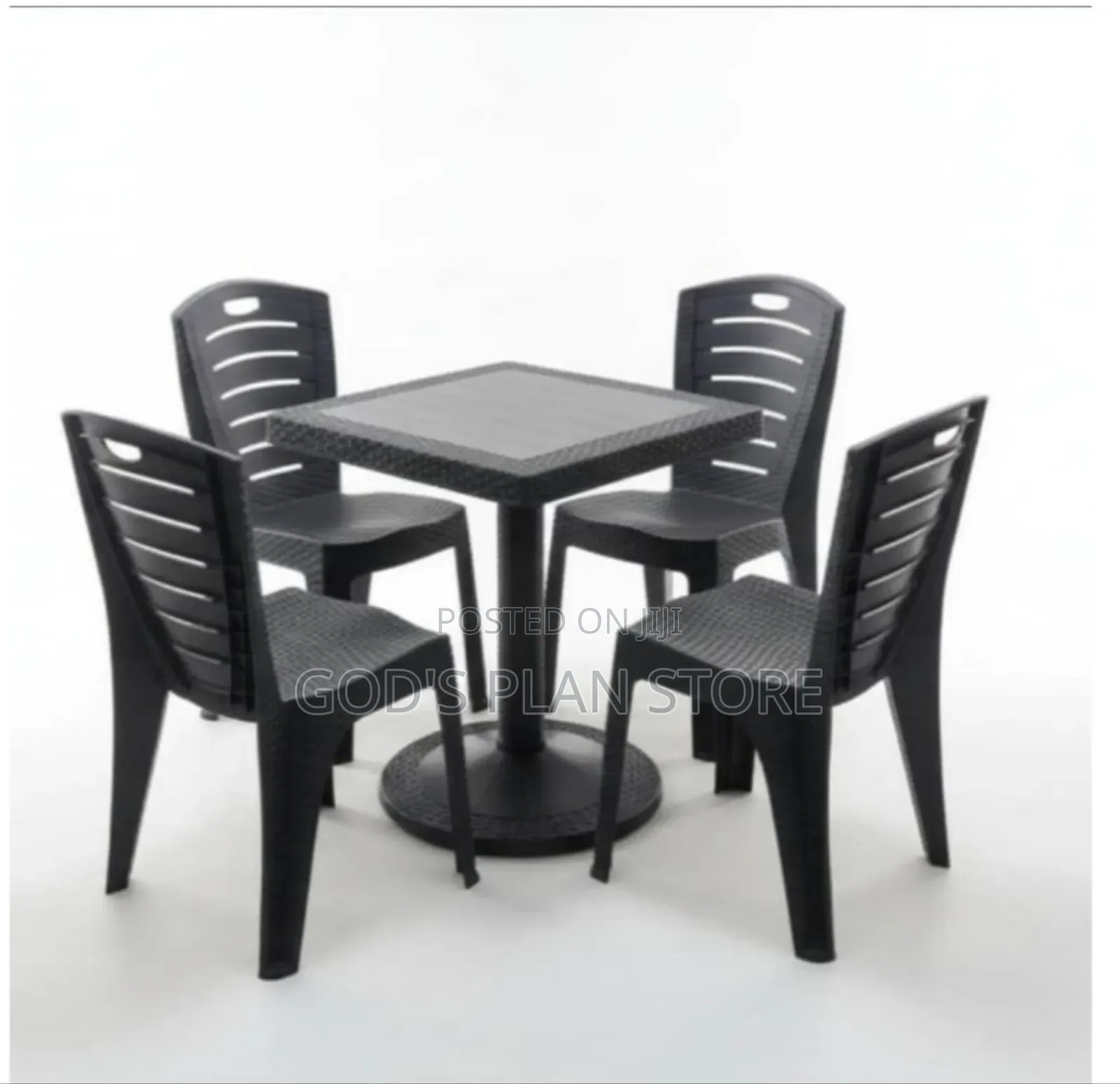 Simplified Patio Plastic Table and Chairs for Bar