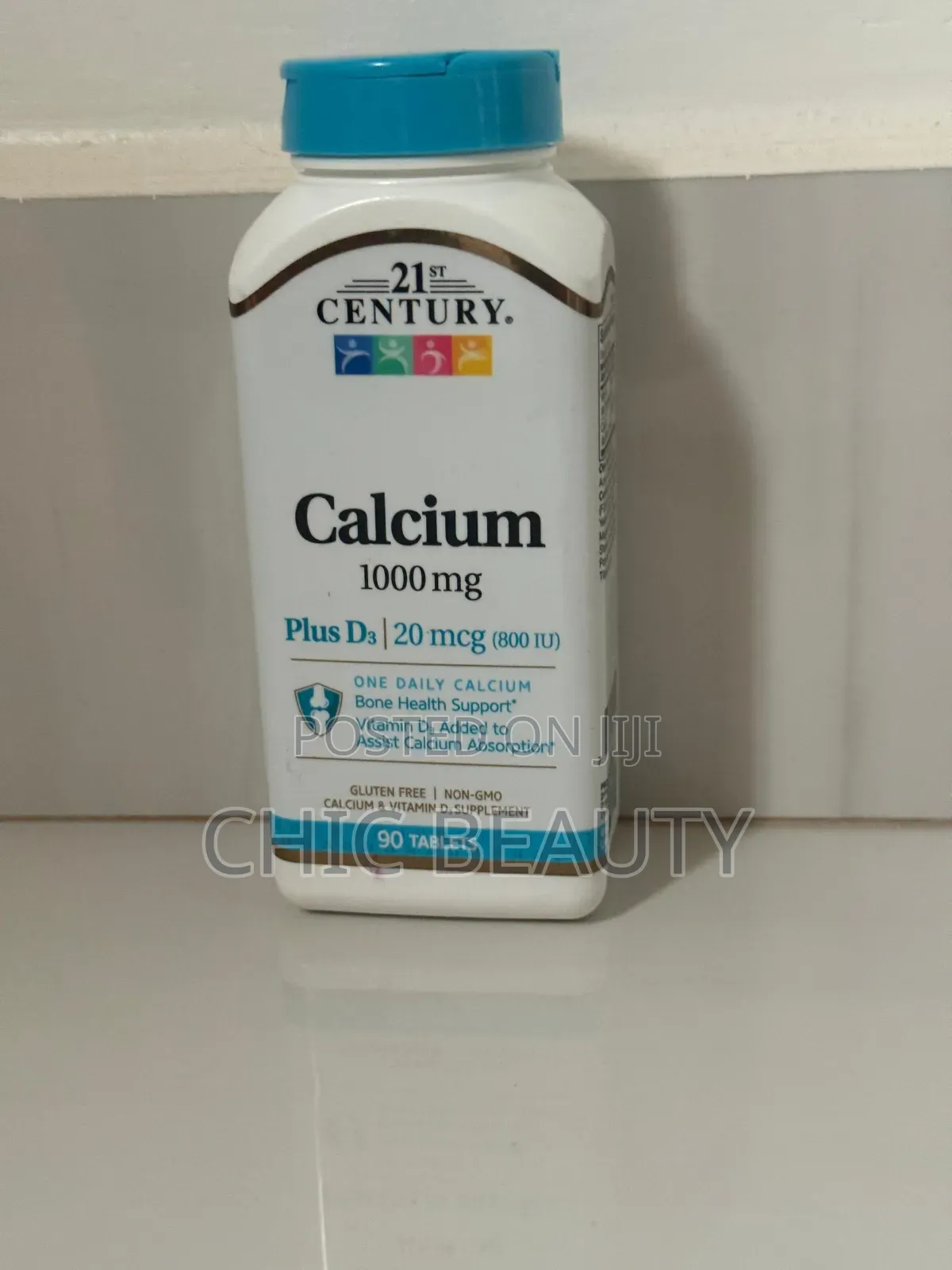 21st Century Calcium 1000mg Bone Health Support, D3 20mcg 90 Tablets