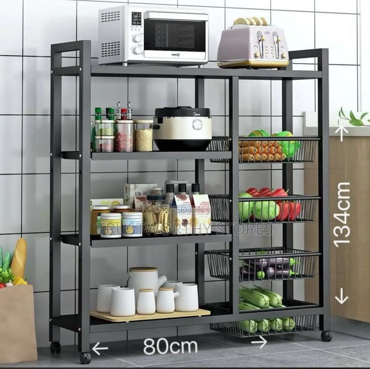 4-tier Metal Kitchen Organizer