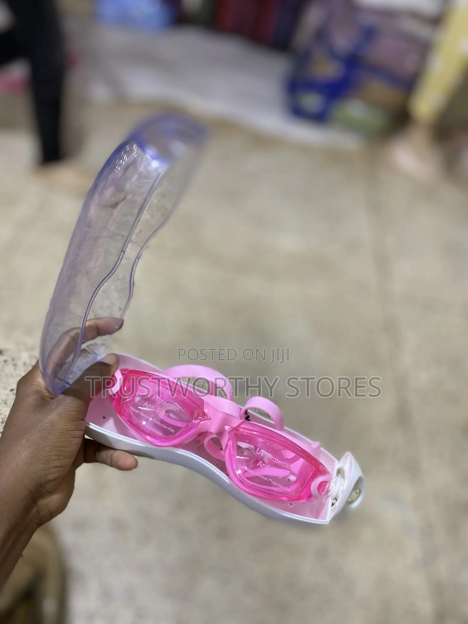 Pink Swimming Goggles, Adults - Uv Protection