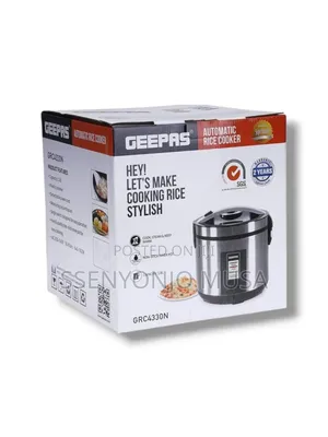 Geepas Rice Cooker 1.8l Grc4330 Stainless Steel-