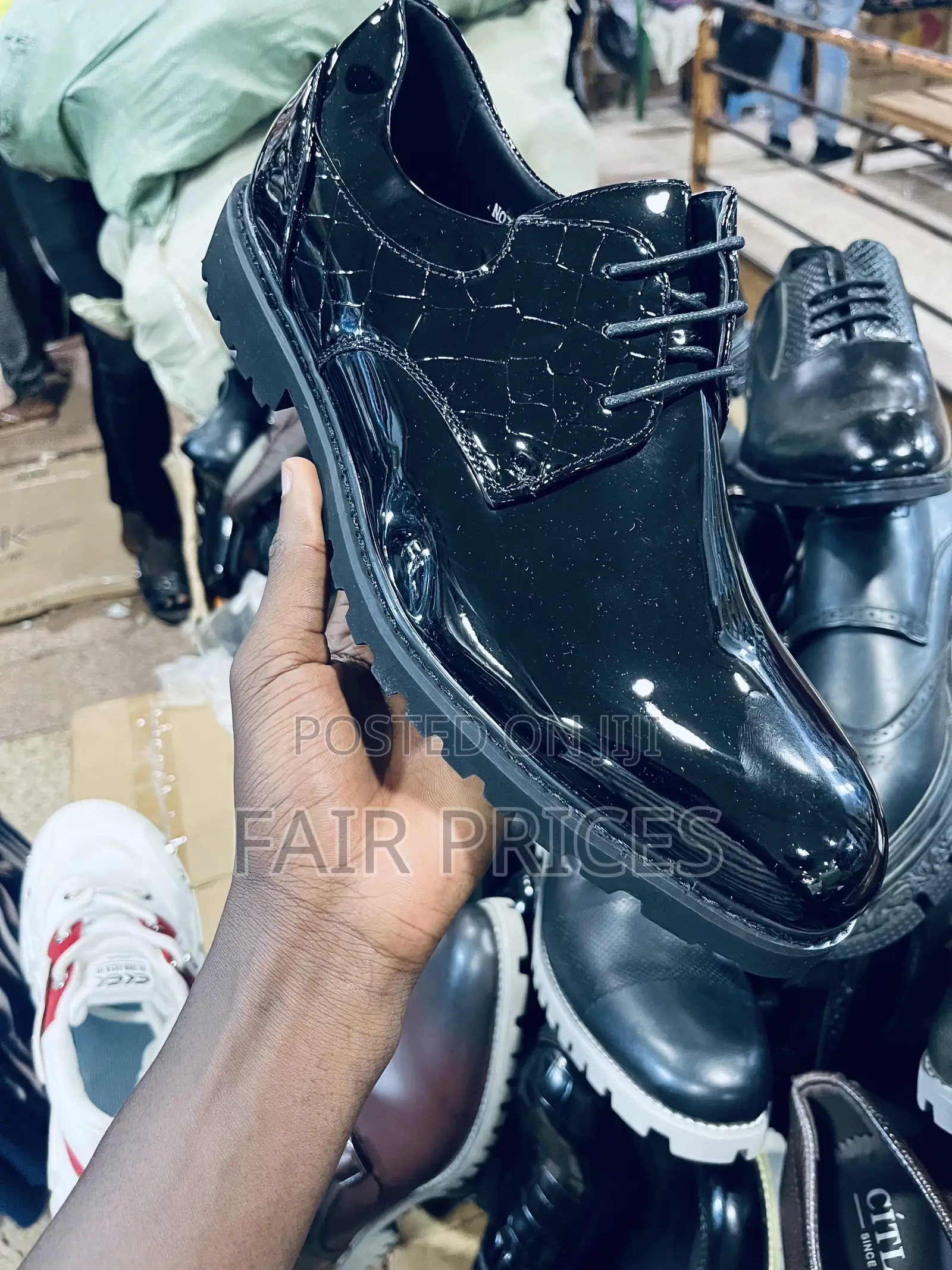 Classic Shinning Loafer Oxfords Shoes Black All Sizes