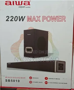Aiwa 4.1ch 220w Sound Bar With Fm Radio, Bluetooth Dynamic Bass Sb5010