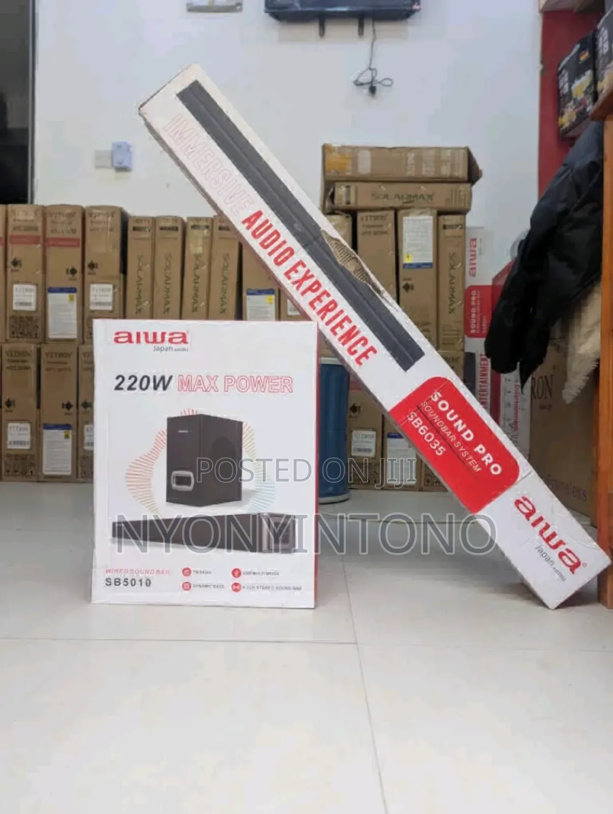 Aiwa 4.1ch 220w Sound Bar With Fm Radio, Bluetooth Dynamic Bass Sb5010
