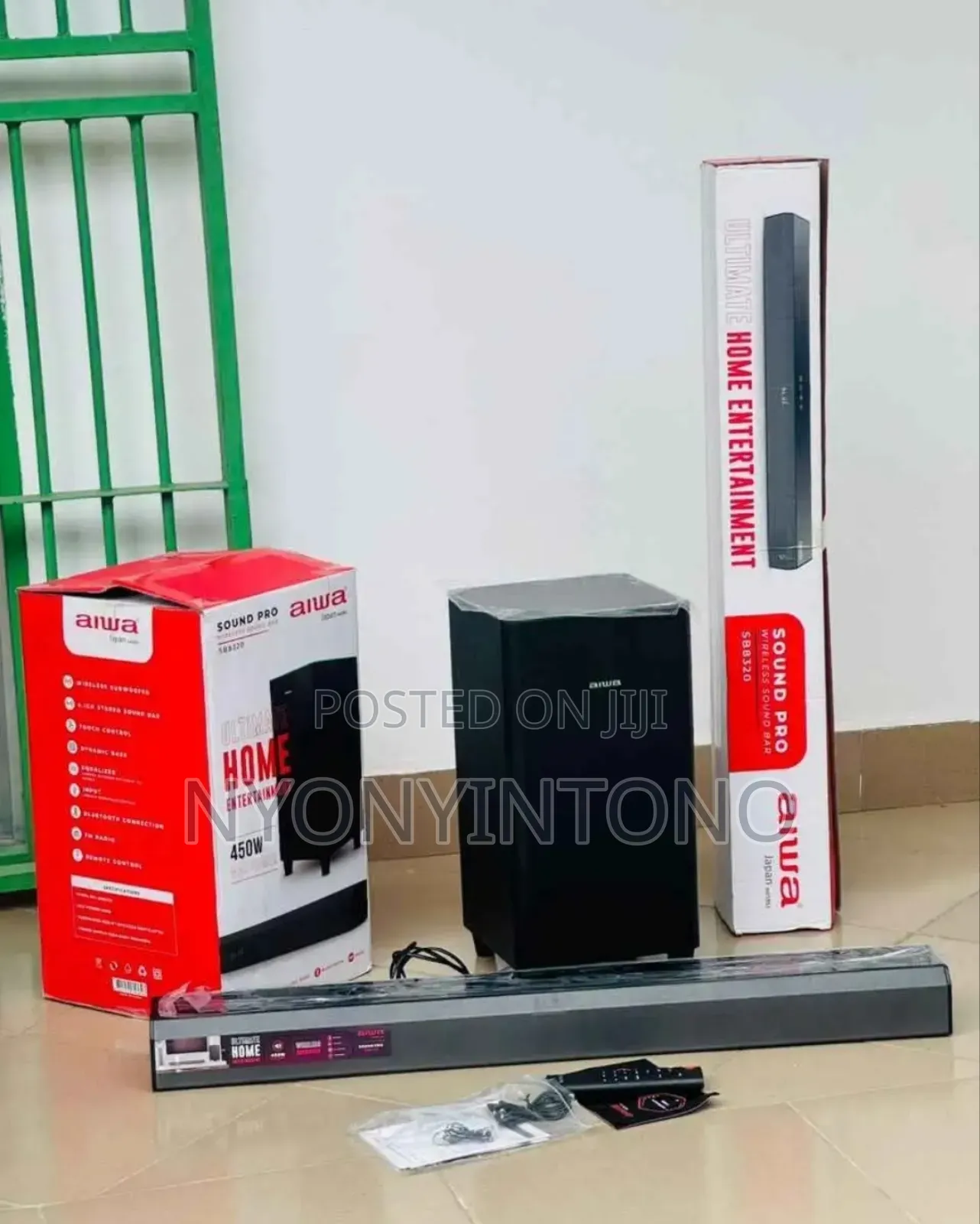 Aiwa 450w 4.1ch Sound Bar With Fm Radio, Hdmi, Bluetooth Sb8320
