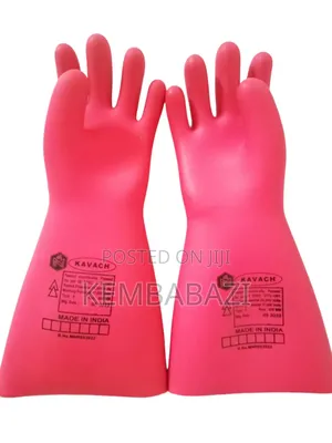 Kavach Electrical Insulated Rubber Hand Glove[11,000volts)