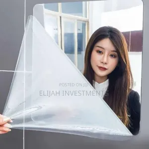 Square Shaped Acrylic Mirror Sticker Wall Self-Adhesive