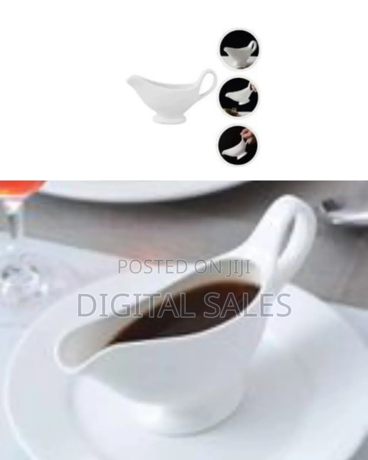 6 Piece of 100ml Milk Jugs Saucer Porcelain Ceramic Gravy Sauce