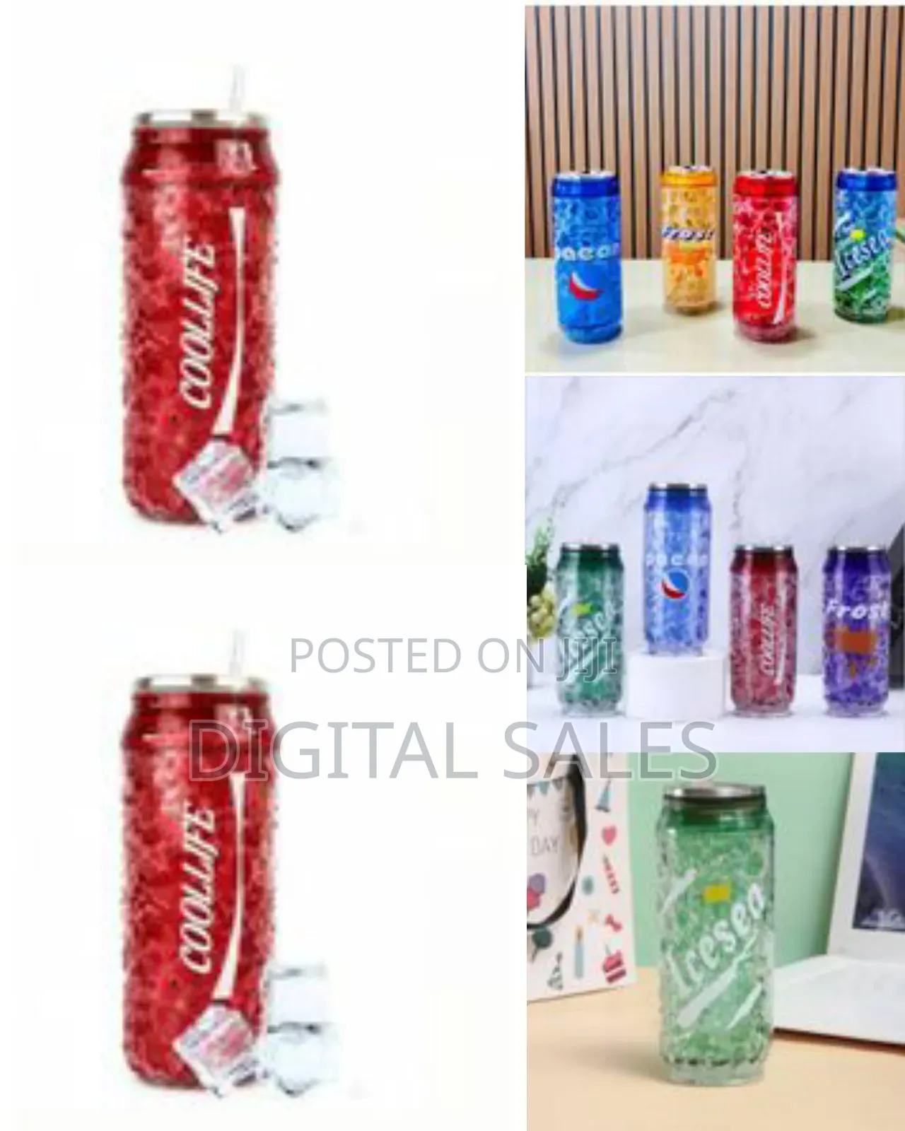 470ml Acrylic Juice Glass Cane Reusable Plastic Can for Glue