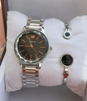 Stainless Steel Swarovski Women's Wrist Stylish Gift Box Time Piece