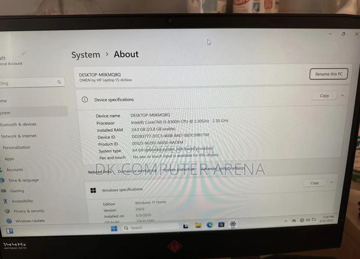 Laptop HP Omen 16 24GB Intel Core I5 SSHD+SSD 1T
