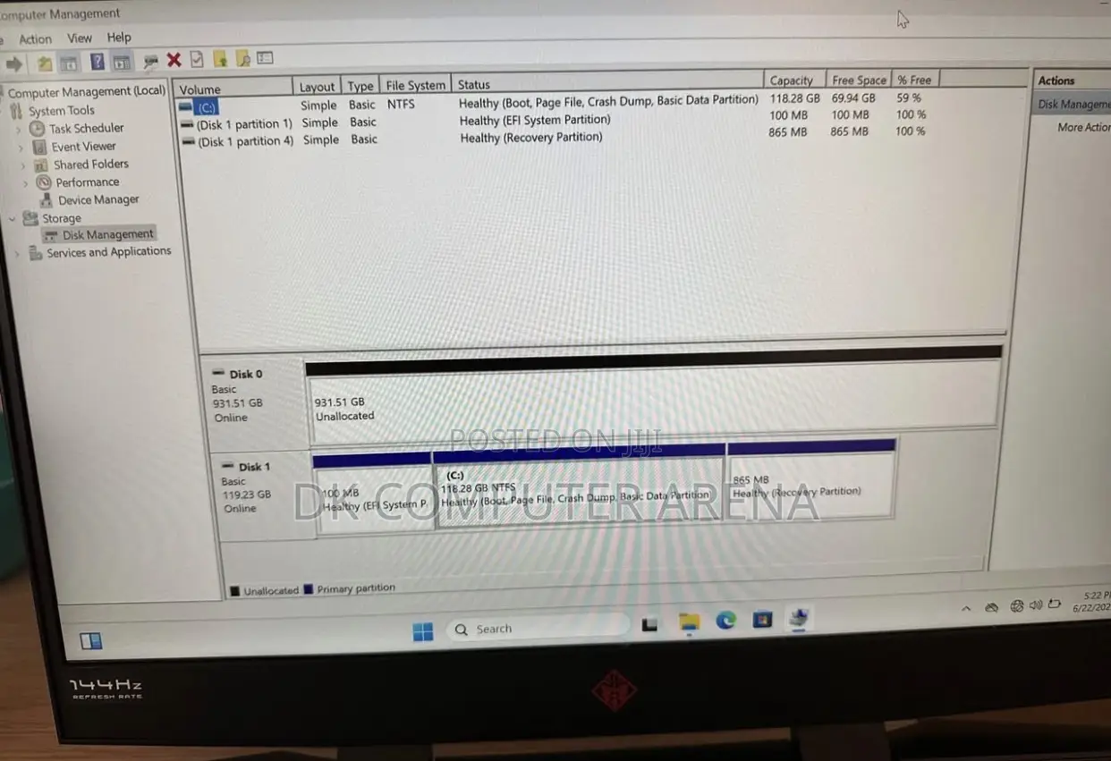 Laptop HP Omen 16 24GB Intel Core I5 SSHD+SSD 1T