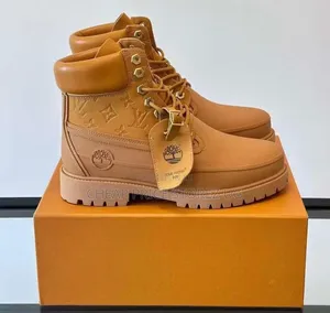 Yollow Lv Man's Timberland Boots Shoes
