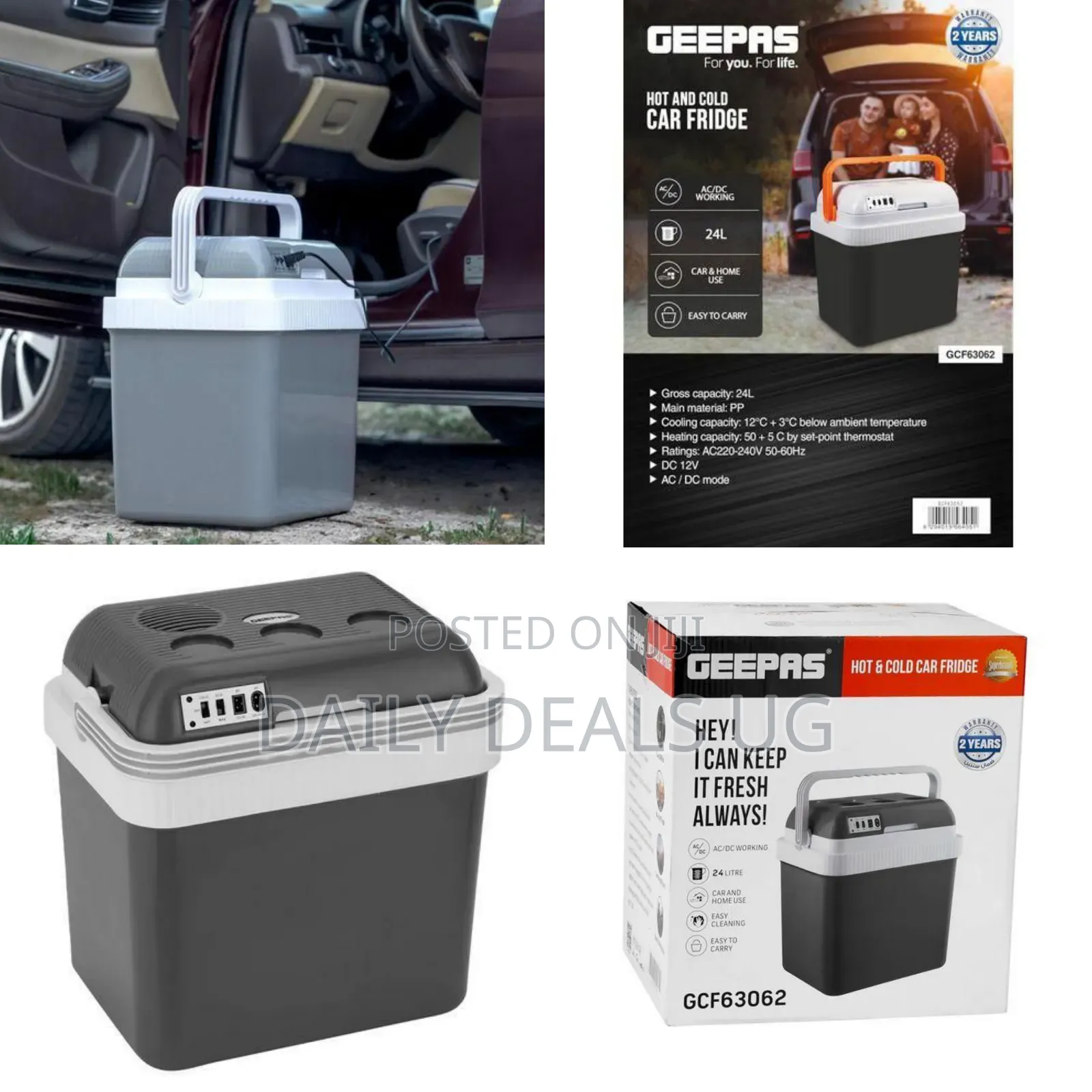 Geepas Hot Cold Car Fridge (Model: Gcf63062)