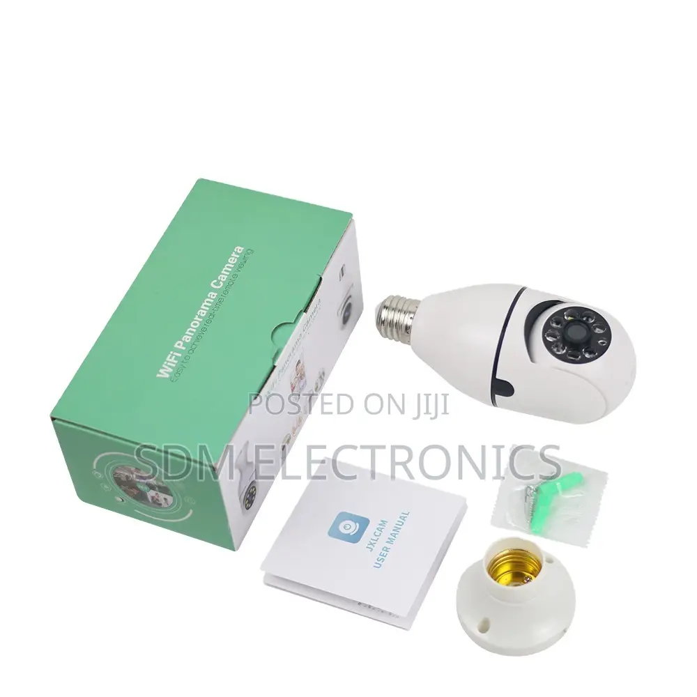 Wireless Wifi Light Bulb Security PTZ 360 Degree Cameras