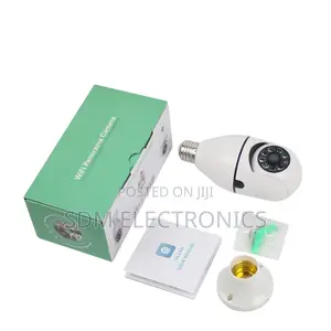 Wireless Wifi Light Bulb Security PTZ 360 Degree Cameras
