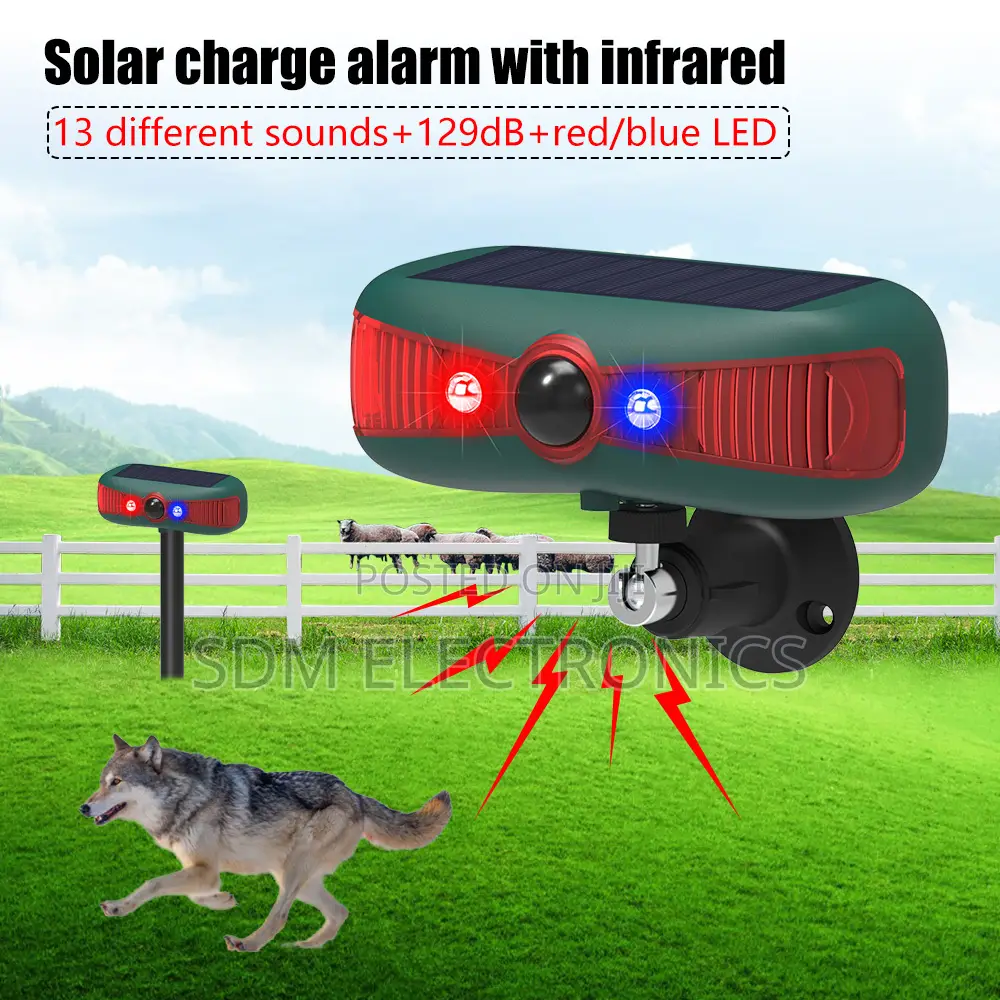 Solar Alarm Light With Motion Sensor For Home Farm