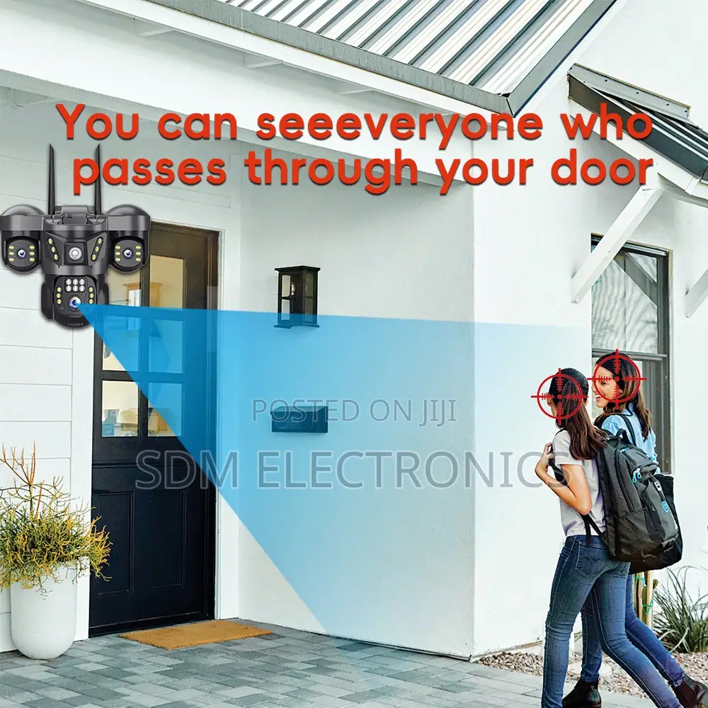 Three Lenses Outdoor Smart PTZ CCTV 360 Remote Monitoring Camera Home