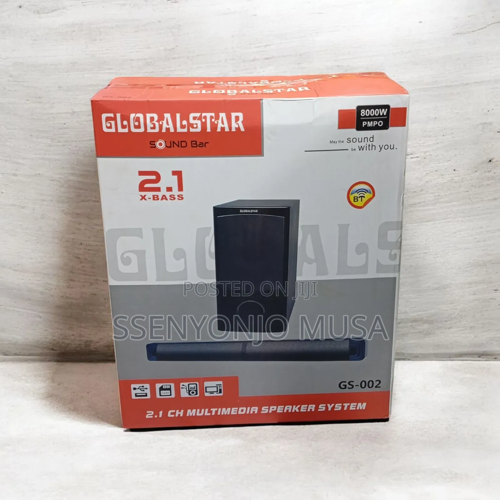 Globalstar Gs-002 2.1ch Soundbar | 8000w, Bluetooth, Multi-