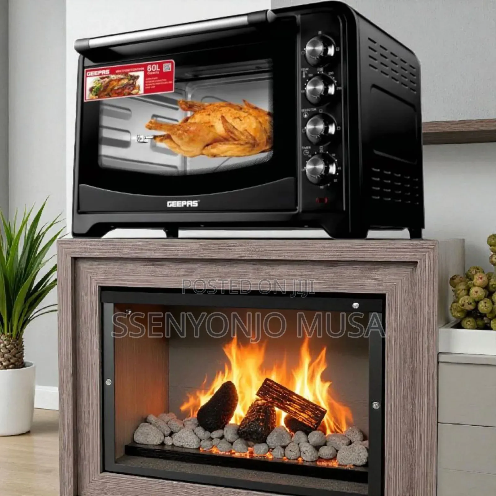 Geepas Electric Mini Oven 60l Go4401n | Convection, Rotisserie.